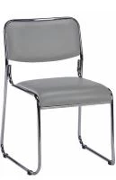 Кресло Fix Chrome (экокожа серая)